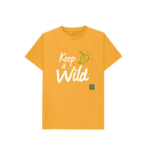 Mustard Keep it Wild Kid's T-shirt - Leaf