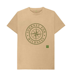 Sand Journey for Wildness T-shirt (Olive logo design)