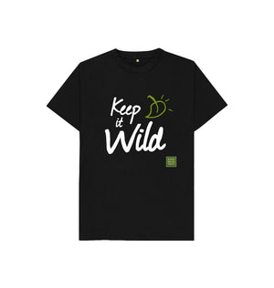 Black Keep it Wild Kid's T-shirt - Leaf