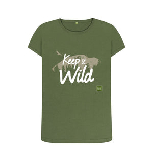 Khaki Keep it Wild Women's T-shirt - Ben Nevis