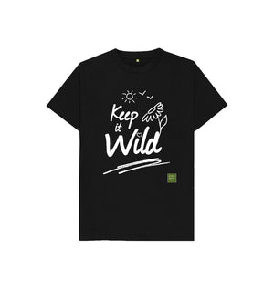 Black Keep it Wild Kid's T-shirt - Sun