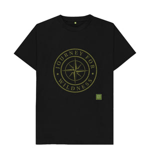 Black Journey for Wildness T-shirt (Olive logo design)