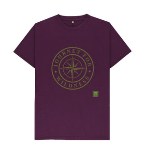 Purple Journey for Wildness T-shirt (Olive logo design)