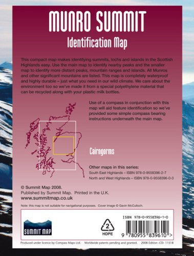 Munro Summit Identification Map – Cairngorms