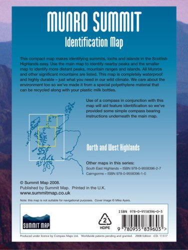 Munro Summit Identification Map – North and West Highlands