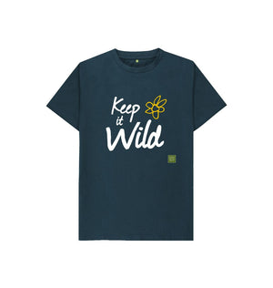 Denim Blue Keep it Wild Kid's T-shirt - Daisy
