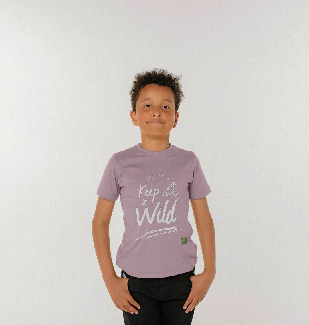 Mauve Keep it Wild Kid's T-shirt - Sun
